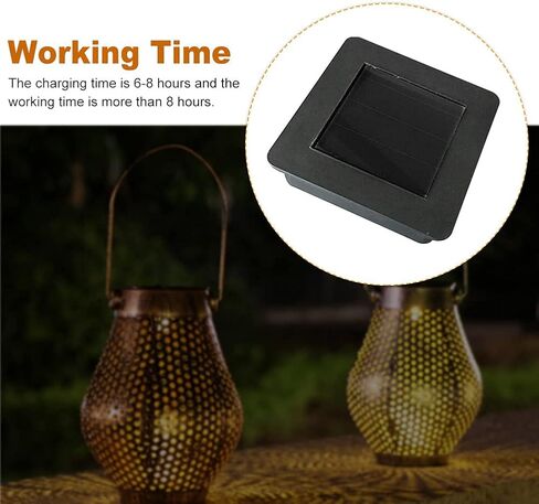 Solar Light Replacement Top Panel,Square Solar Panel Top Replacement, Replacement Solar Lantern Lids, Solar Light Battery Parts Battery Box for Outdoor Hanging Table Light(2pcs) in Saudi Arabia