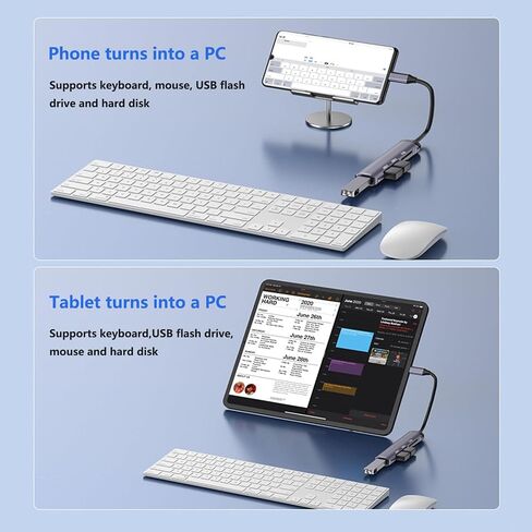 محور USB C، محطة إرساء 5 في 1 محول متعدد المنافذ مع منفذ USB 3.0، منفذ USB-C/PD، منفذ قارئ بطاقات SD/Micro SD (TF)، محول USB C من النوع C لأجهزة الكمبيوتر المحمولة Dock Dongle متوافق مع MacBook Pro Air iPad in Saudi Arabia