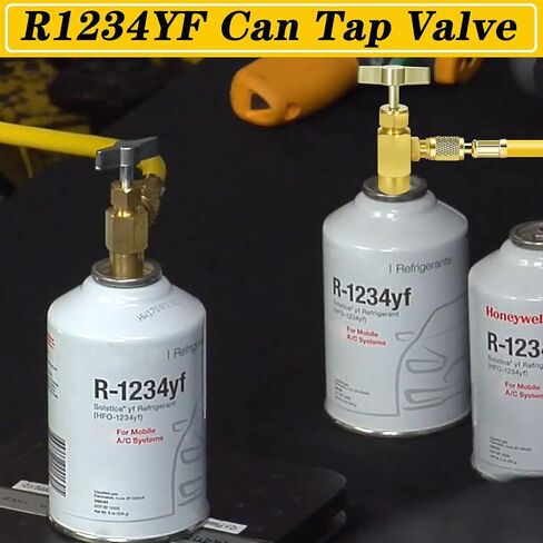 R1234yf Adapter Kit, R1234yf Quick Couplers Set, High/Low Pressure Side R1234yf Manual Connector Kit, with Self-Sealing and Puncture Style R1234yf Can Tap, tank adapter and valve core remover in Saudi Arabia
