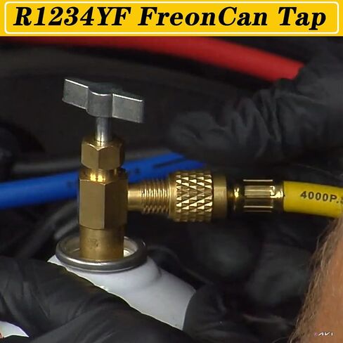 R1234yf Adapter Kit, R1234yf Quick Couplers Set, High/Low Pressure Side R1234yf Manual Connector Kit, with Self-Sealing and Puncture Style R1234yf Can Tap, tank adapter and valve core remover in Saudi Arabia