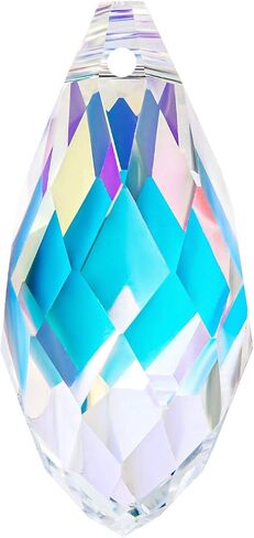 Novborcz 50Pcs AB Teardrop Crystal Beads 10x20mm Faceted Briolette Glass Beads Jewelry Making Supplied for DIY Beading Projects, Bracelets, Necklaces, Earrings & Other Jewelries in Saudi Arabia