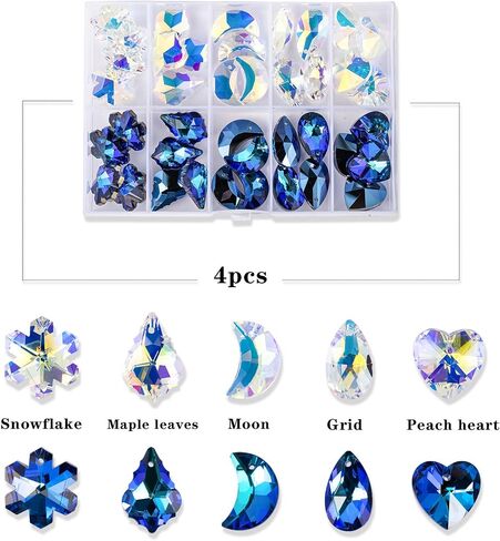 Novborcz 50Pcs AB Teardrop Crystal Beads 10x20mm Faceted Briolette Glass Beads Jewelry Making Supplied for DIY Beading Projects, Bracelets, Necklaces, Earrings & Other Jewelries in Saudi Arabia