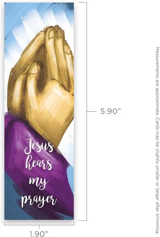 Cast Your Cares on God, 1 Peter 5:7, Bulk Pack of 25 Christian Bookmarks for Kids, Childrens Bible Verse Book Markers, Sunday School Prizes with Memory Verses, Scripture Gifts for Kids & Youth in Saudi Arabia