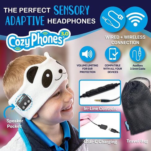 Sensory Headphones for Kids - Autism Sensory Toys, Wireless & Wired Toddler Earphones with Volume Protection, Ideal for Kids with Sensory Issues, Toddlers 3-4, Kids 5-7 - Fox in Saudi Arabia