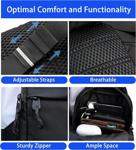 Small Sling Bag for Men and Women - Small Crossbody Bag Casual Waterproof Phone Chest Bag for Travelling Hiking in Saudi Arabia