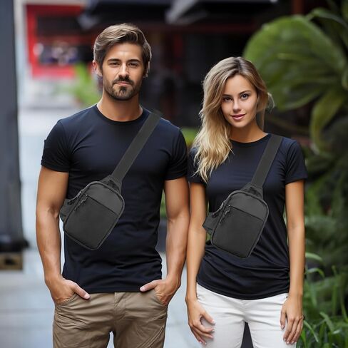 Small Sling Bag for Men and Women - Small Crossbody Bag Casual Waterproof Phone Chest Bag for Travelling Hiking in Saudi Arabia