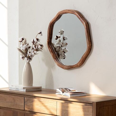 مرآة هابيتات بروستر هوم فاشونز من خشب إيماني مقاس 24 بوصة in Kuwait