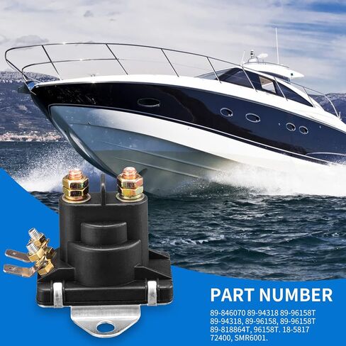 8996158T 12V Trim Solenoid Starter، Power Trim Starter Solenoid متوافق مع Mercury و Mariner، 89-96158T، 89-818864T، 89-846070، 89-94318، 89-96158 in Kuwait
