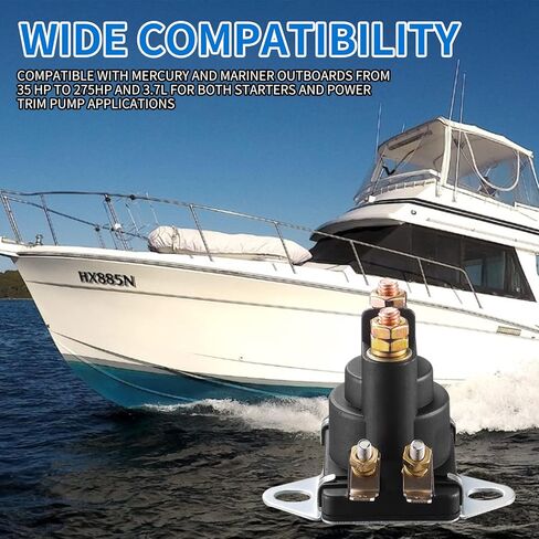 8996158T 12V Trim Solenoid Starter، Power Trim Starter Solenoid متوافق مع Mercury و Mariner، 89-96158T، 89-818864T، 89-846070، 89-94318، 89-96158 in Kuwait
