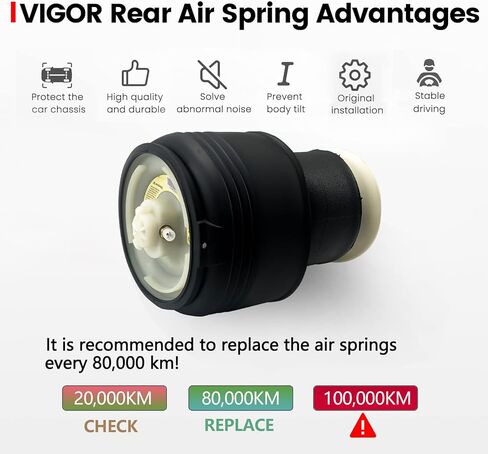 حقيبة زنبركية للتعليق الهوائي الخلفي من VIGOR متوافقة مع سيارة BMW X5 E70 وX6 E71/E72 الهجينة، رقم OEM 37126790078، 37126790080 in Kuwait