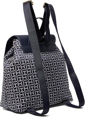 Tommy Hilfiger Chloe II Flap Backpack, Navy/White in Saudi Arabia