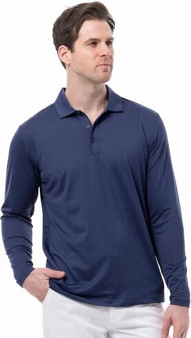 Soltek Ice Mens Long Sleeve Golf Polo in Saudi Arabia