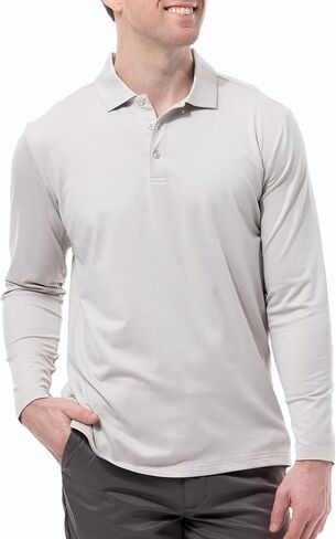 Soltek Ice Mens Long Sleeve Golf Polo in Saudi Arabia