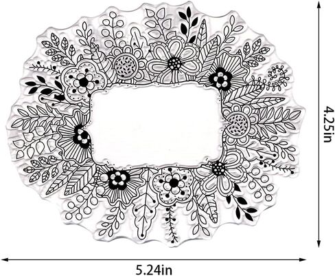 Threetols 2pcs Flower Clear Stamps for Card Making, Flower Birds Frame Clear Rubber Stamps Floral Stamps for Holiday Card Making Decor DIY Scrapbooking Transparent Album Decor Paper Craft in Kuwait