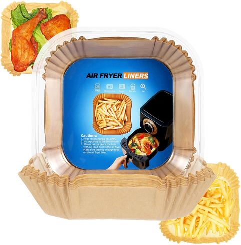Air Fryer Liners Disposable 6.5 IN,100PCS Round Non-Stick Parchment Paper Parchment Paper for 3-5QT Air Fryer Roasting Microwave Basket in Saudi Arabia
