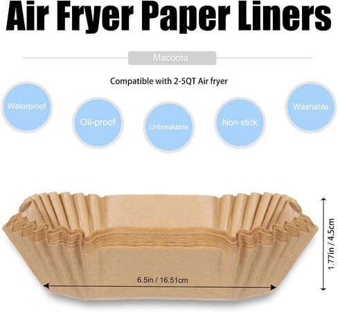 Air Fryer Liners Disposable 6.5 IN,100PCS Round Non-Stick Parchment Paper Parchment Paper for 3-5QT Air Fryer Roasting Microwave Basket in Saudi Arabia