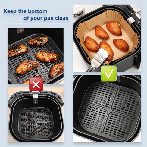 Air Fryer Liners Disposable 6.5 IN,100PCS Round Non-Stick Parchment Paper Parchment Paper for 3-5QT Air Fryer Roasting Microwave Basket in Saudi Arabia