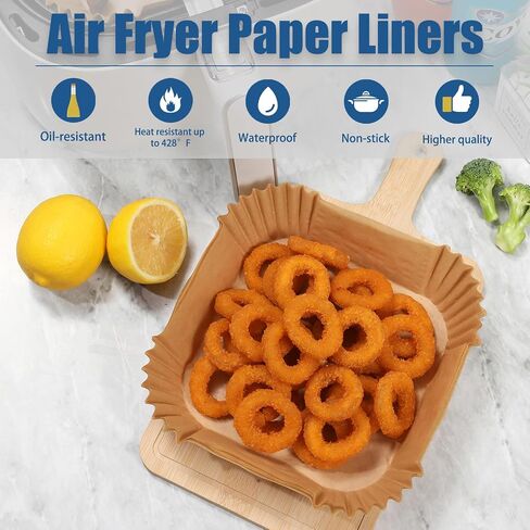 Air Fryer Liners Disposable 6.5 IN,100PCS Round Non-Stick Parchment Paper Parchment Paper for 3-5QT Air Fryer Roasting Microwave Basket in Saudi Arabia
