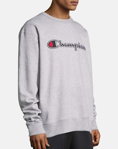 Champion Men's Powerblend Fleece Crew, Left Chest Script in Saudi Arabia