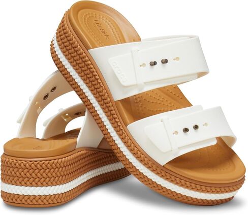 Crocs Women's Brooklyn Buckle Low Wedge Sandal in Saudi Arabia