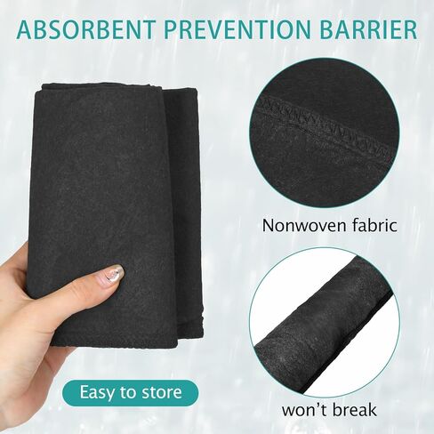 7 Pieces Water Barrier Set 5 Pcs 5 ft x 6.5 Inch Flood Barriers 2 Pcs 10 ft x 6.5 Inch Reusable Water Absorber Sandless Sand Bags for Home Rain Flooding Garage Basement Door Protection, Black in Kuwait