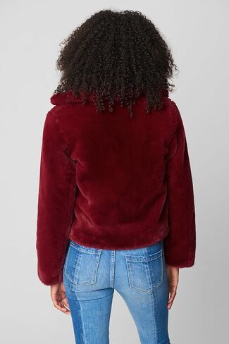 [BLANKNYC] womens Solid Cropped Faux Fur Jacket, Comfortable & Stylish Coat in Saudi Arabia