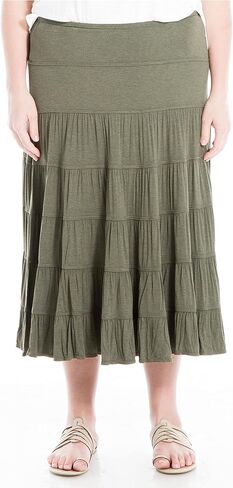Max Studio Women's Plus Size Tier Maxi Skirt in Saudi Arabia