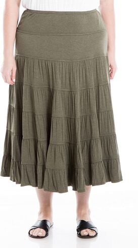 Max Studio Women's Plus Size Tier Maxi Skirt in Saudi Arabia