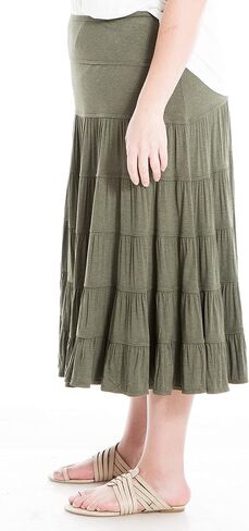 Max Studio Women's Plus Size Tier Maxi Skirt in Saudi Arabia