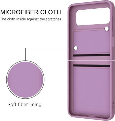 BENTOBEN Compatible with Samsung Galaxy Z Flip 3 Case, Phone Case Samsung Z Flip3 5G, Slim Silicone Kickstand Ring Holder Design Shockproof Protetive Bumper Girls Women Boys Men Cover, Purple in Saudi Arabia