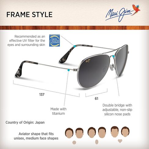 Maui Jim Mavericks Aviator Sunglasses in Saudi Arabia