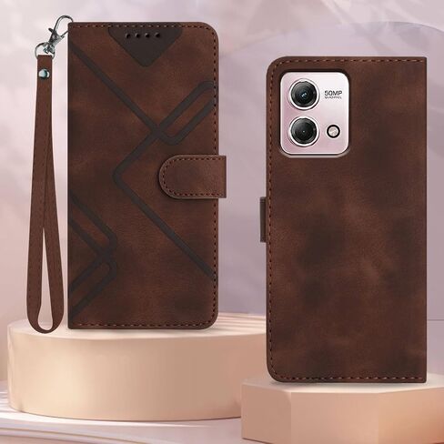 for Moto G Stylus 5G Phone Case 2023 Wallet,Card Holder Protector Leather Kick-Stand,Wrist Strap,Magnetic Closure,Shockproof Protective Flip Cases Cover for Moto G Stylus 5G 2023 (Black) in Saudi Arabia