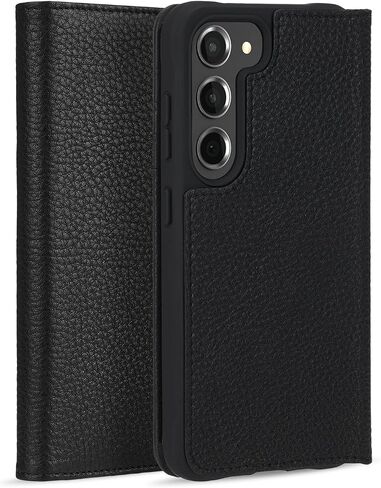 حافظة Case-Mate لهاتف Samsung Galaxy S23 [6.1 بوصة] [حماية من السقوط بطول 12 قدمًا] [شحن لاسلكي] حافظة هاتف فوليو بمحفظة جلدية سوداء لهاتف Samsung Galaxy S23 مع حامل لبطاقة الهوية والائتمان، وحامل الهاتف in Kuwait