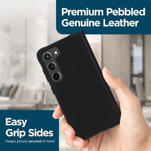 حافظة Case-Mate لهاتف Samsung Galaxy S23 [6.1 بوصة] [حماية من السقوط بطول 12 قدمًا] [شحن لاسلكي] حافظة هاتف فوليو بمحفظة جلدية سوداء لهاتف Samsung Galaxy S23 مع حامل لبطاقة الهوية والائتمان، وحامل الهاتف in Kuwait