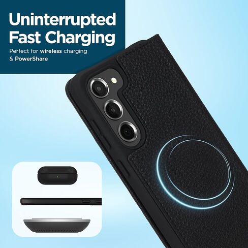 حافظة Case-Mate لهاتف Samsung Galaxy S23 [6.1 بوصة] [حماية من السقوط بطول 12 قدمًا] [شحن لاسلكي] حافظة هاتف فوليو بمحفظة جلدية سوداء لهاتف Samsung Galaxy S23 مع حامل لبطاقة الهوية والائتمان، وحامل الهاتف in Kuwait