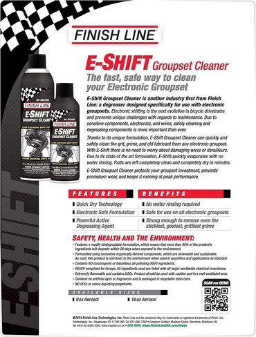 Finish Line E-Shift Electronic Groupset Cleaner Aerosol in Kuwait