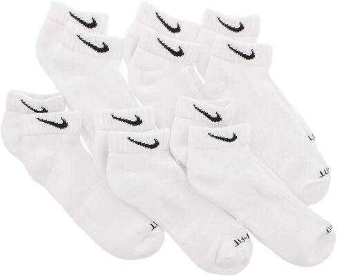 جوارب Nike Dri-FIT منخفضة القطع أبيض/أسود مقاس كبير in Kuwait