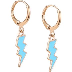 Preppy Earrings for Teen Girls Women Smile Face Charms Pendant Gold Small Huggie Hoop Dangle Drop Earrings Trendy Jewelry Gifts