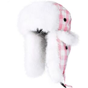 ONWAY Trapper Hat Winter Hats for Women Men with Faux Fur Ear Flaps