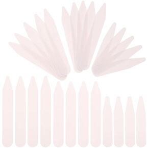 Plastic White Collar Stays, Bones Stiffeners for Shirts Inserts, 200pcs