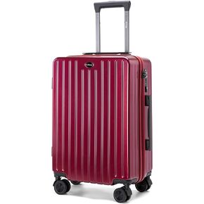 ETidy Carry On Luggage، PC + ABS مع عجلات دوارة، قفل TSA، حامل أكواب، حقيبة سفر عصرية ومريحة، مجموعة 3 مقاسات 20 بوصة 24 بوصة 28 بوصة (أسود 20 بوصة) in Kuwait