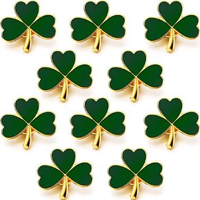 Green St. Patrick's Day Enamel Lapel Pin Lucky Holiday Pins Hat Shamrock Pins and Brooches for Girl Jewelry Party Parade
