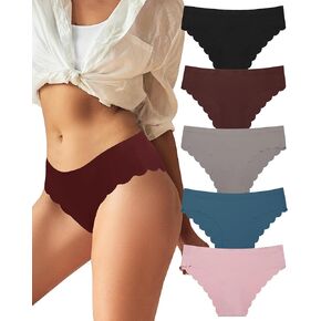 LEVAO ملابس داخلية سلسة للنساء لا تظهر بيكيني من الحرير الجليدي يسمح بالتهوية محب متموج الجوانب غير مرئية سراويل داخلية S-XL in Kuwait