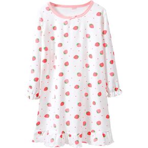 Little Hand Girls Nightie Dress Crewneck Long Sleeve Mermaid CuteDresses for Toddler Clothes 3-9 Years