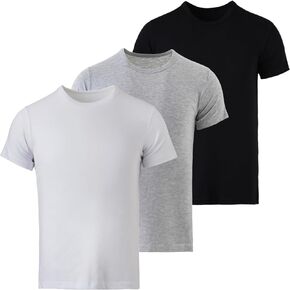 Men's Undershirts 3-Pack, T-Shirts for Men, Crew Neck Undershirt, Cotton Mens Undershirts, Soft Men Tank Tops