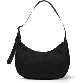 Nylon Crescent Bag - Casual Shoulder Crossbody with Adjustable Strap & Dual Interior Pockets