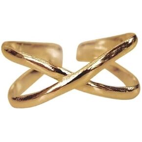 CrissCross Toe Ring | Sterling Silver, Gold Filled and Mixed Metal | Adjustable One Size Fits All