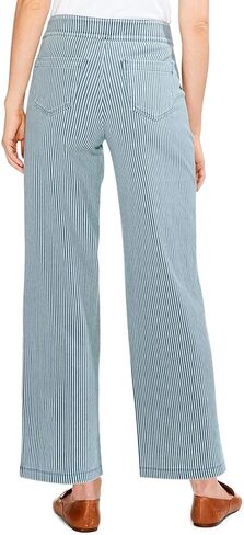 NIC+ZOE Women's Railroad Stripe Wide-Leg Pant in Saudi Arabia