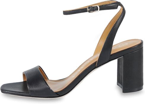 Women's Stylish Leather Chunky heeled sandals with leather outsolefor dressy summer in Saudi Arabia