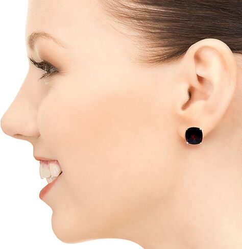 Galaxy Gold 14k Solid Gold 7.2ctw Genuine Garnet French Clip Earrings in Saudi Arabia